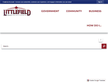 Tablet Screenshot of littlefieldtexas.net